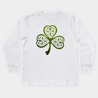 Irish Shamrock Kids Long Sleeve T-Shirt